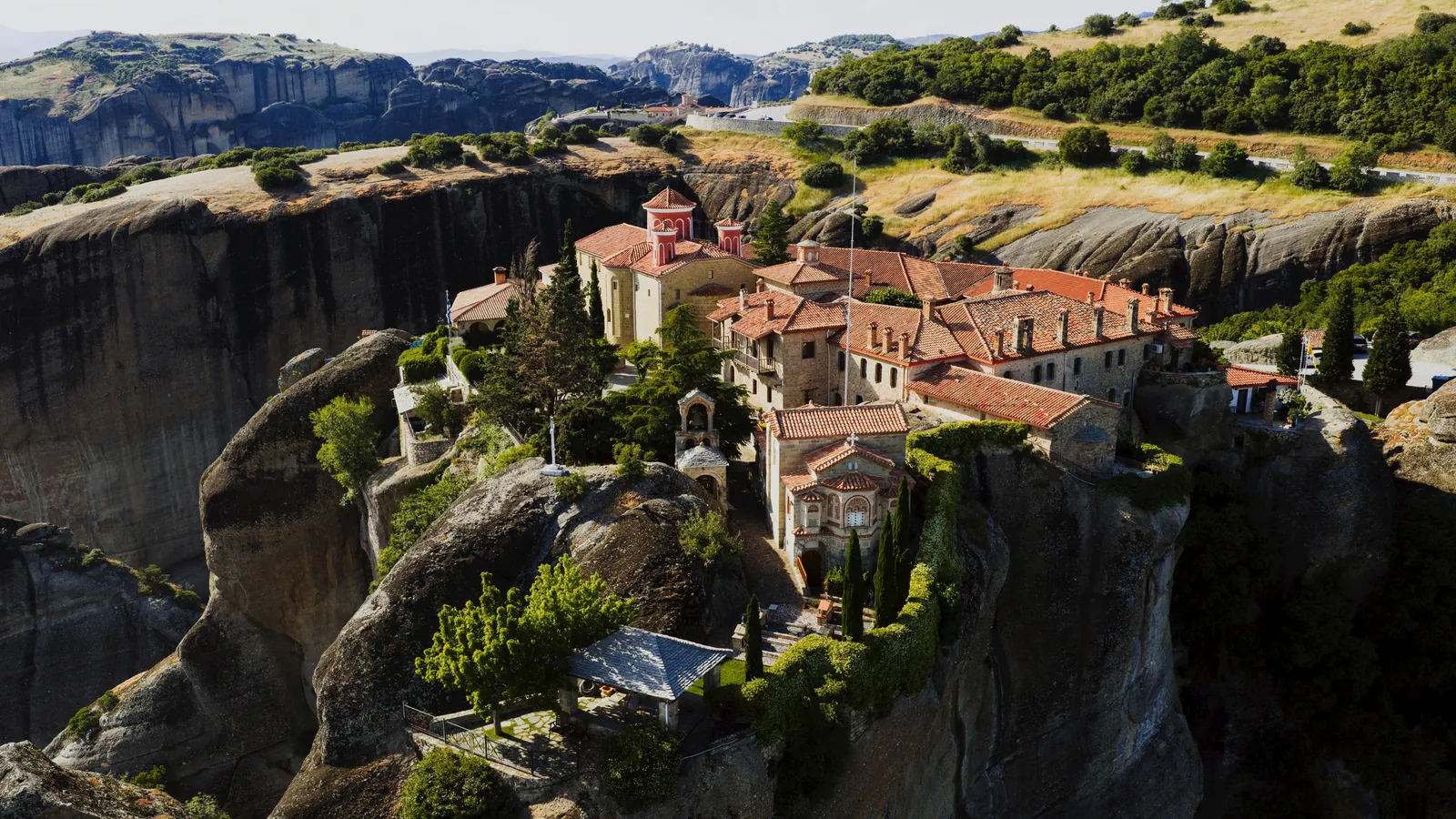 The Great Meteoron monastery on its sandstone pillar